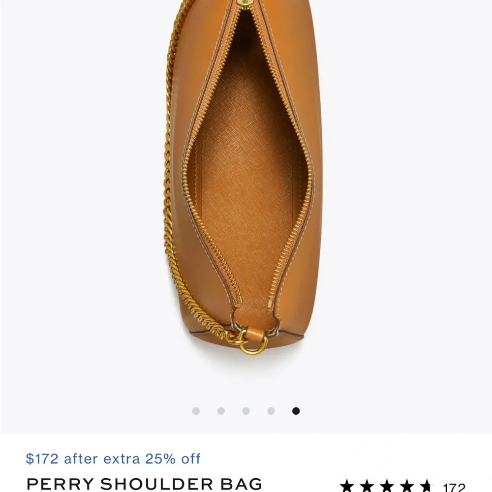 Perry Shoulder Bag in Tan with Gold Chain